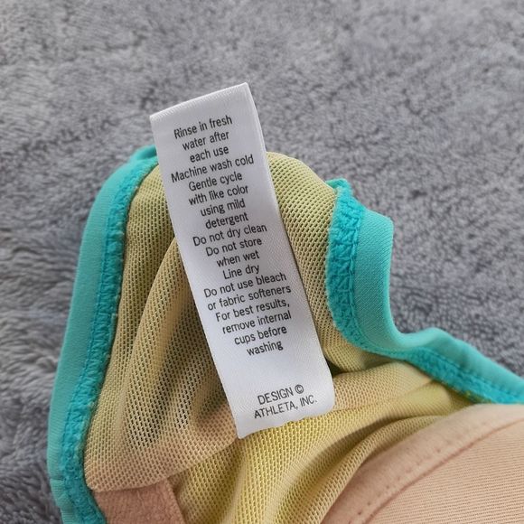 Athleta Racerback Swim Bra Bikini Top Aqua Medium - Picture 3 of 9